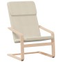 Sillón de relax con taburete tela color crema by , Armchairs - Ref: Foro24-3154412, Price: 120,93 €, Discount: %