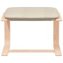 Sillón de relax con taburete tela color crema by , Armchairs - Ref: Foro24-3154412, Price: 120,93 €, Discount: %