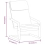 Sillón de relax con taburete tela color crema by , Armchairs - Ref: Foro24-3154412, Price: 120,93 €, Discount: %
