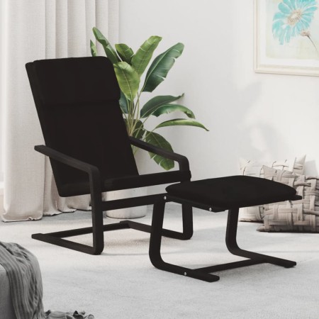 Sillón de relax con taburete tela negro von , Sessel - Ref: Foro24-3154419, Preis: 148,24 €, Rabatt: %