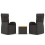 Juego muebles jardín 3 pzas madera acacia ratán sintético negro von , Gartensets - Ref: Foro24-3157650, Preis: 382,65 €, Raba...