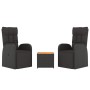 Juego muebles jardín 3 pzas madera acacia ratán sintético negro von , Gartensets - Ref: Foro24-3157650, Preis: 382,65 €, Raba...