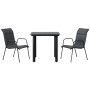 Juego de comedor para jardín 3 piezas acero y textilene negro von , Gartensets - Ref: Foro24-3200710, Preis: 154,90 €, Rabatt: %