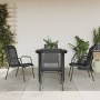 Juego de comedor para jardín 5 piezas acero y textilene negro by , Garden sets - Ref: Foro24-3200683, Price: 206,84 €, Discou...