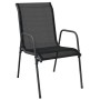 Juego de comedor para jardín 5 piezas acero y textilene negro by , Garden sets - Ref: Foro24-3200683, Price: 206,84 €, Discou...