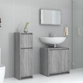 Set de muebles de baño 3 pzas madera