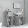 Set de muebles de baño 3 pzas madera contrachapada gris sonoma | Foro24.es | Tu tienda online para hogar, jardín y más Foro24.es