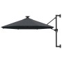 Sombrilla de jardín de pared con luces LED antracita 300 cm von , Sonnenschirme - Ref: Foro24-312524, Preis: 119,05 €, Rabatt: %