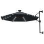 Sombrilla de jardín de pared con luces LED antracita 300 cm von , Sonnenschirme - Ref: Foro24-312524, Preis: 119,05 €, Rabatt: %
