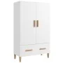Aparador de madera contrachapada blanco 70x31x115 cm de vidaXL, Aparadores - Ref: Foro24-812528, Precio: 90,31 €, Descuento: %
