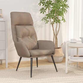 Sillón de relax de cuero sintético de ante gris