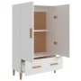 Aparador de madera contrachapada blanco 70x31x115 cm de vidaXL, Aparadores - Ref: Foro24-812528, Precio: 90,31 €, Descuento: %