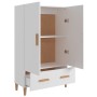 Weißes Sperrholz-Sideboard 70x31x115 cm von vidaXL, Sideboards - Ref: Foro24-812528, Preis: 91,57 €, Rabatt: %