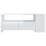 Glänzend weißer Couchtisch aus Holzwerkstoff, 102 x 55 x 42 cm von vidaXL, Couchtisch - Ref: Foro24-810923, Preis: 117,50 €, ...