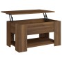 Mesa de centro madera de ingeniería roble marrón 79x49x41 cm von , Couchtisch - Ref: Foro24-819277, Preis: 85,86 €, Rabatt: %