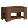 Mesa de centro madera de ingeniería roble marrón 79x49x41 cm von , Couchtisch - Ref: Foro24-819277, Preis: 85,86 €, Rabatt: %