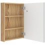 Armario de baño con espejo y LED blanco y roble 50x13x70 cm | Foro24.es | Tu tienda online para hogar, jardín y más Foro24.es