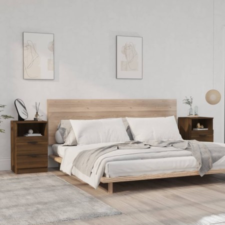 Mesitas de noche 2 uds madera contrachapada color roble marrón | Foro24.es | Tu tienda online para hogar, jardín y más Foro24.es