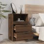 Mesitas de noche 2 uds madera contrachapada color roble marrón | Foro24.es | Tu tienda online para hogar, jardín y más Foro24.es