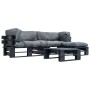 Muebles de palets de jardín con cojines grises 4 piezas madera von , Gartensets - Ref: Foro24-277426, Preis: 398,94 €, Rabatt: %