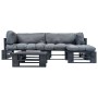 Muebles de palets de jardín con cojines grises 4 piezas madera von , Gartensets - Ref: Foro24-277426, Preis: 398,94 €, Rabatt: %