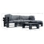 Muebles de palets de jardín con cojines grises 4 piezas madera von , Gartensets - Ref: Foro24-277426, Preis: 398,94 €, Rabatt: %
