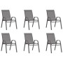 Sillas de jardín apilables 6 unidades textilene gris | Foro24.es | Tu tienda online para hogar, jardín y más Foro24.es