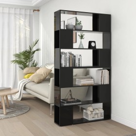 Estantería divisor de espacios negro brillo 100x24x188 cm de , Librerías y estanterías - Ref: Foro24-3082078, Precio: 98,66 €
