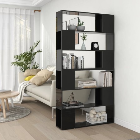 Estantería divisor de espacios negro brillo 100x24x188 cm | Foro24.es | Tu tienda online para hogar, jardín y más Foro24.es