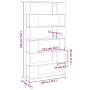 Estantería divisor de espacios negro brillo 100x24x188 cm | Foro24.es | Tu tienda online para hogar, jardín y más Foro24.es