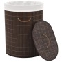 Cesto de la ropa de bambú ovalado marrón oscuro by , Laundry baskets - Ref: Foro24-242728, Price: 31,12 €, Discount: %