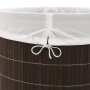 Cesto de la ropa de bambú ovalado marrón oscuro by , Laundry baskets - Ref: Foro24-242728, Price: 31,12 €, Discount: %