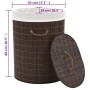 Cesto de la ropa de bambú ovalado marrón oscuro by , Laundry baskets - Ref: Foro24-242728, Price: 31,12 €, Discount: %