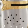 Réplica casco de caballero cruzado medieval LARP acero plateado de , Armas coleccionables - Ref: Foro24-286206, Precio: 65,91...
