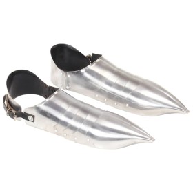 Réplica de escarpes de caballero medieval LARP acero plateado de , Armas coleccionables - Ref: Foro24-286238, Precio: 51,85 €...