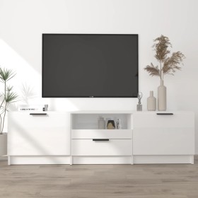 Hochglanzweißer TV-Schrank aus Sperrholz, 140 x 35 x 40 cm von vidaXL, TV-Möbel - Ref: Foro24-811454, Preis: 104,30 €, Rabatt: %