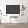 Glossy white plywood TV cabinet 140x35x40 cm by vidaXL, TV Furniture - Ref: Foro24-811454, Price: 100,78 €, Discount: %