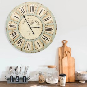 Reloj de pared de MDF multicolor 60 cm de , Relojes de pared - Ref: Foro24-325183, Precio: 46,80 €, Descuento: %