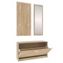 Set de mueble zapatero 3 en 1 madera contrachapada roble Sonoma von , Schuhregale und Schuhorganisatoren - Ref: Foro24-342572...