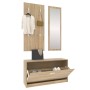 Set de mueble zapatero 3 en 1 madera contrachapada roble Sonoma von , Schuhregale und Schuhorganisatoren - Ref: Foro24-342572...