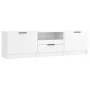 Glossy white plywood TV cabinet 140x35x40 cm by vidaXL, TV Furniture - Ref: Foro24-811454, Price: 100,78 €, Discount: %