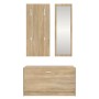Set de mueble zapatero 3 en 1 madera contrachapada roble Sonoma von , Schuhregale und Schuhorganisatoren - Ref: Foro24-342572...