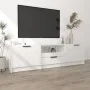 Glossy white plywood TV cabinet 140x35x40 cm by vidaXL, TV Furniture - Ref: Foro24-811454, Price: 100,78 €, Discount: %