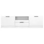 Glossy white plywood TV cabinet 140x35x40 cm by vidaXL, TV Furniture - Ref: Foro24-811454, Price: 100,78 €, Discount: %