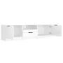 Glossy white plywood TV cabinet 140x35x40 cm by vidaXL, TV Furniture - Ref: Foro24-811454, Price: 100,78 €, Discount: %