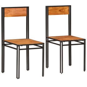 Sillas de comedor 2 unidades madera maciza de