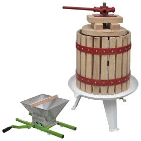 Conjunto de prensa y trituradora de frutas y vinos 2 piezas de , Producción de vino - Ref: Foro24-277149, Precio: 186,33 €, D...