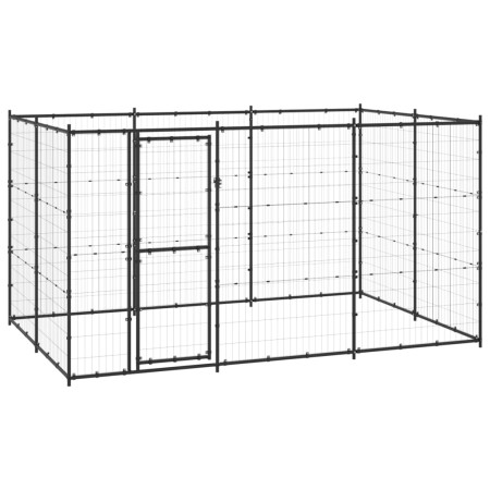 Perrera de exterior de acero 7,26 m² by , Dog kennels and fences - Ref: Foro24-3082298, Price: 346,64 €, Discount: %
