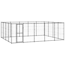 Perrera de exterior de acero 24,2 m²
