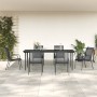 Juego de comedor para jardín 7 piezas acero y textilene negro by , Garden sets - Ref: Foro24-3200688, Price: 339,24 €, Discou...